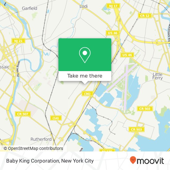 Mapa de Baby King Corporation