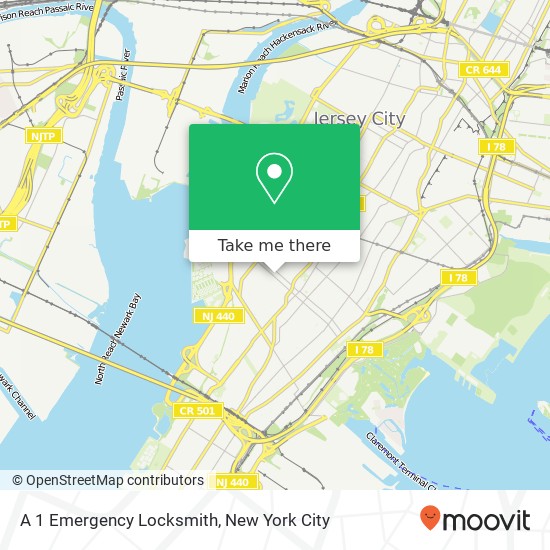 A 1 Emergency Locksmith map