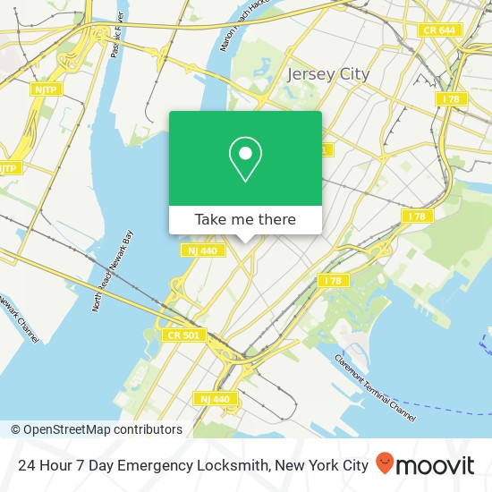 24 Hour 7 Day Emergency Locksmith map