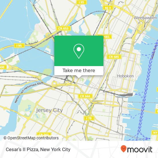 Cesar's II Pizza map