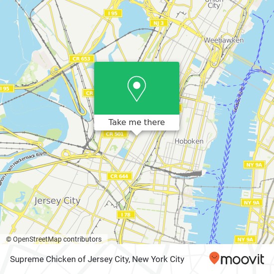 Supreme Chicken of Jersey City map