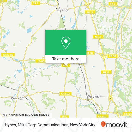 Hynes, Mike Corp Communications map