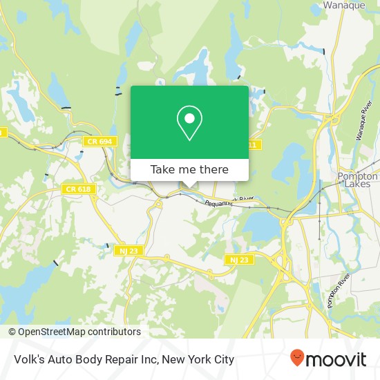 Volk's Auto Body Repair Inc map