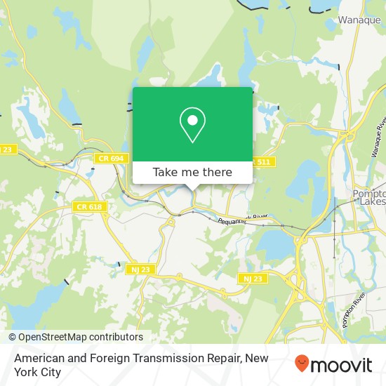 American and Foreign Transmission Repair map