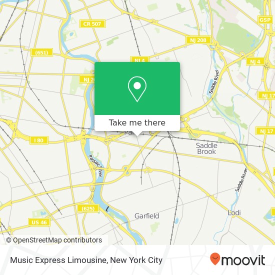 Music Express Limousine map