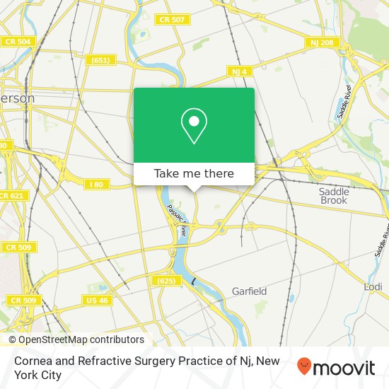 Mapa de Cornea and Refractive Surgery Practice of Nj
