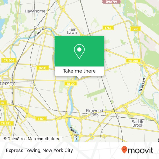 Express Towing map