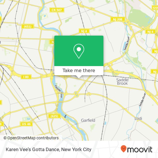 Karen Vee's Gotta Dance map