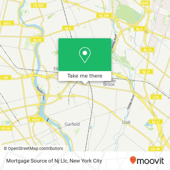 Mapa de Mortgage Source of Nj Llc