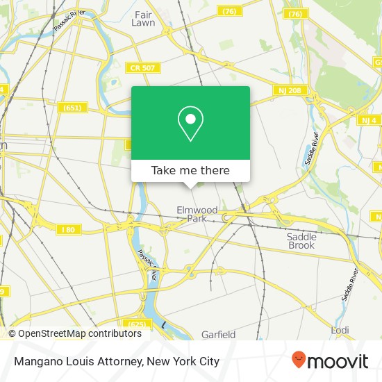 Mangano Louis Attorney map