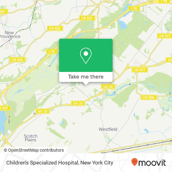 Children's Specialized Hospital map