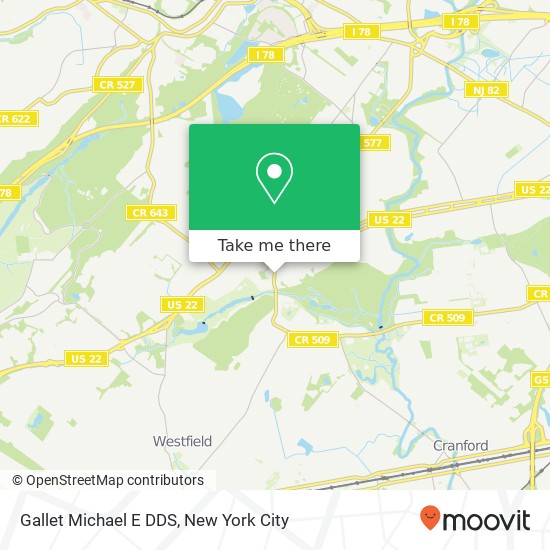 Gallet Michael E DDS map