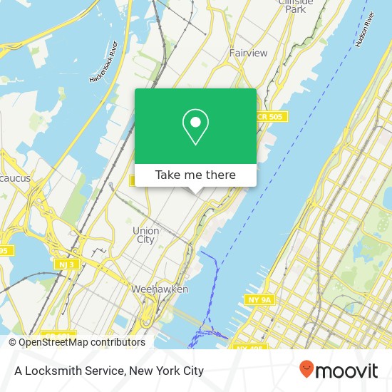 A Locksmith Service map