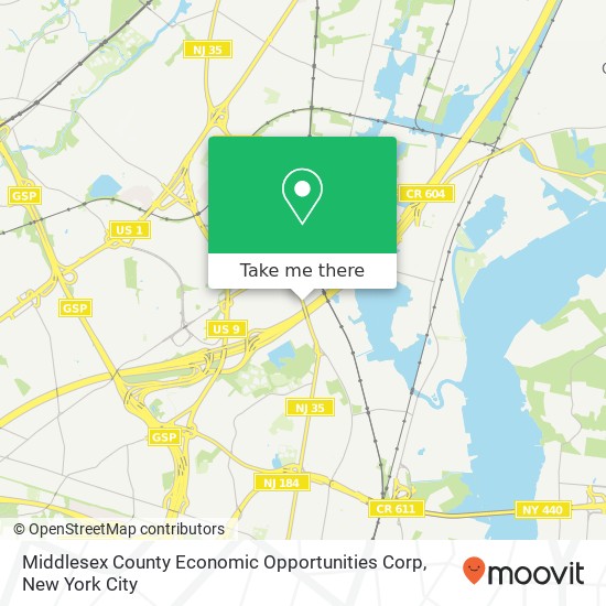 Middlesex County Economic Opportunities Corp map