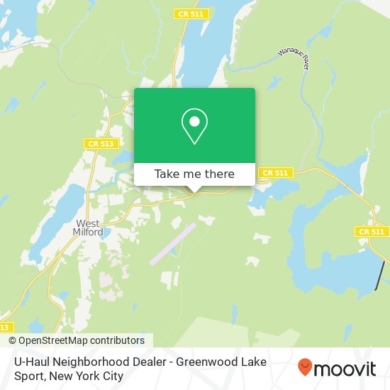 U-Haul Neighborhood Dealer - Greenwood Lake Sport map