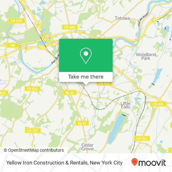 Yellow Iron Construction & Rentals map