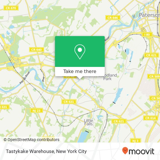 Mapa de Tastykake Warehouse