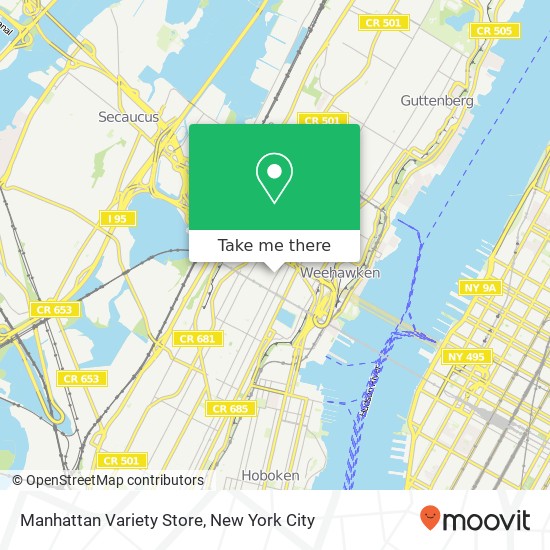 Manhattan Variety Store map