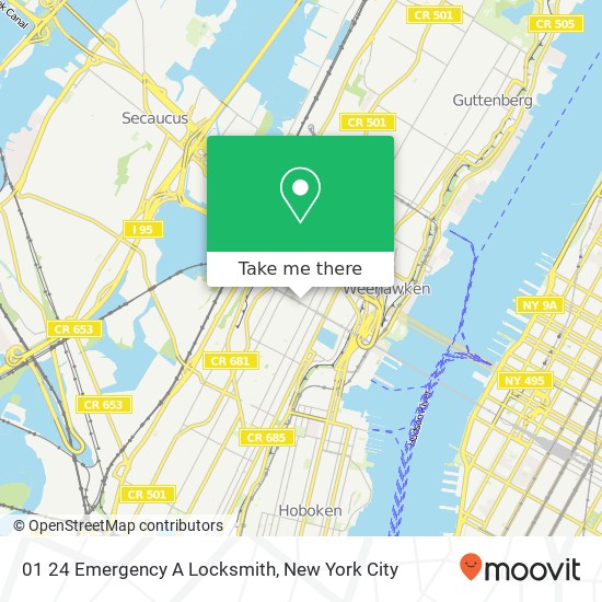 01 24 Emergency A Locksmith map