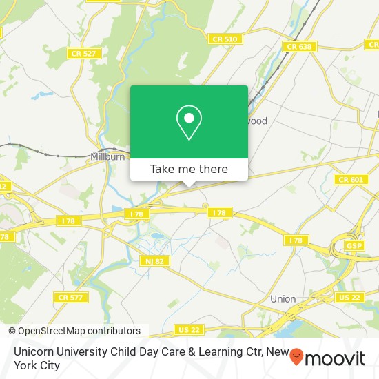 Mapa de Unicorn University Child Day Care & Learning Ctr