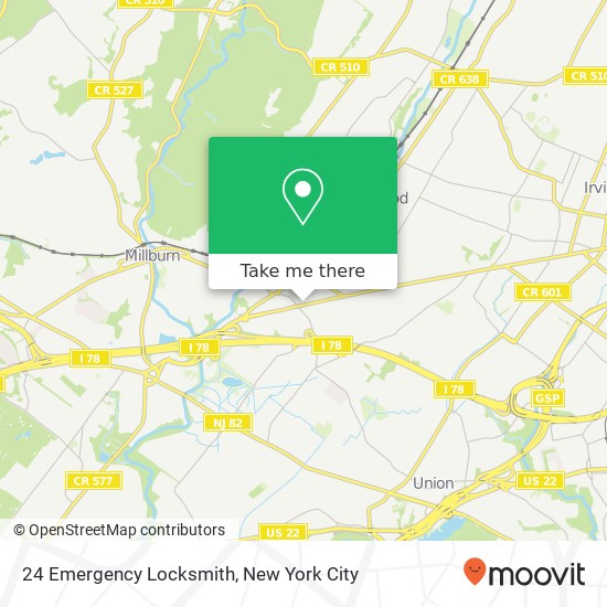 Mapa de 24 Emergency Locksmith