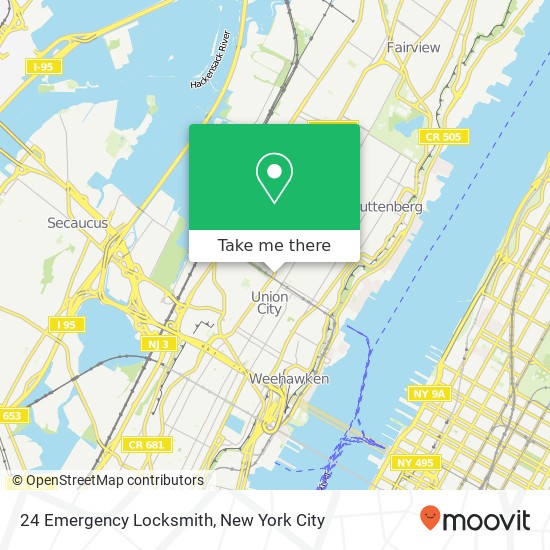 24 Emergency Locksmith map