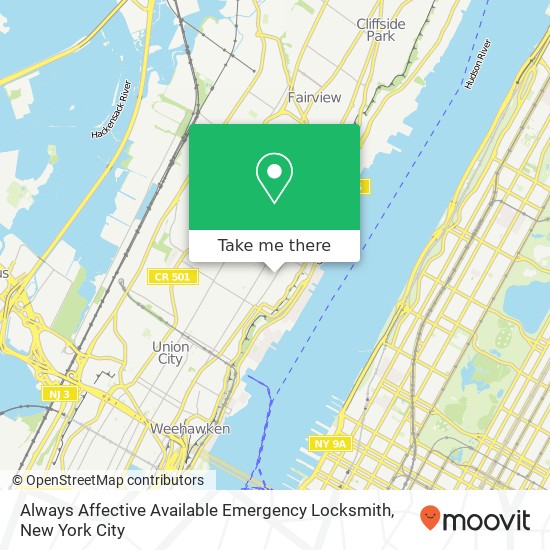 Always Affective Available Emergency Locksmith map