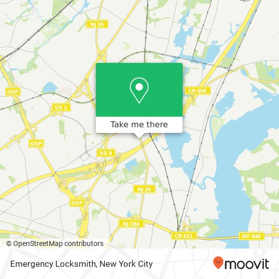 Emergency Locksmith map