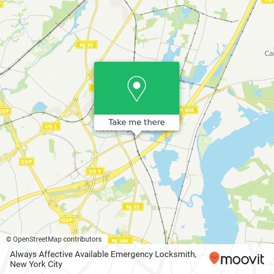 Mapa de Always Affective Available Emergency Locksmith