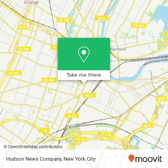 Mapa de Hudson News Company