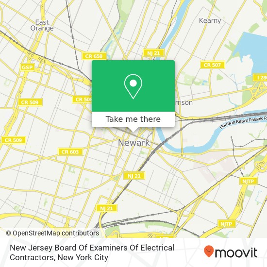 New Jersey Board Of Examiners Of Electrical Contractors map