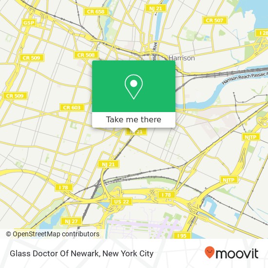 Mapa de Glass Doctor Of Newark