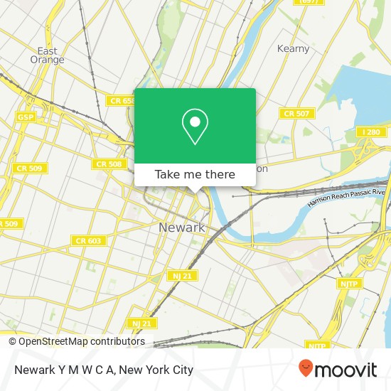 Mapa de Newark Y M W C A