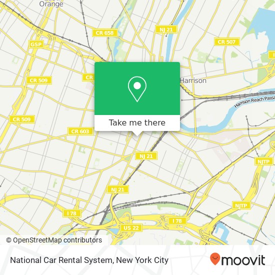 Mapa de National Car Rental System