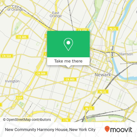 Mapa de New Community Harmony House