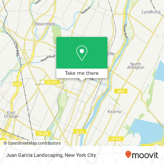 Juan Garcia Landscaping map