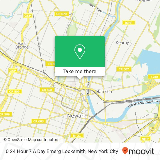 0 24 Hour 7 A Day Emerg Locksmith map