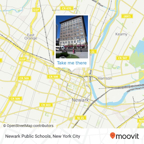 Mapa de Newark Public Schools