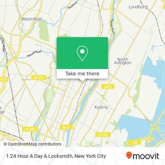 1 24 Hour A Day A Locksmith map