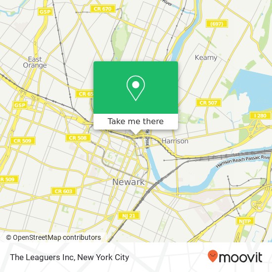 The Leaguers Inc map