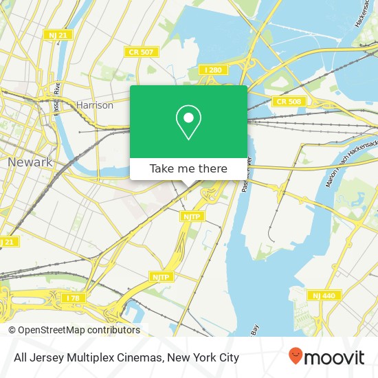 Mapa de All Jersey Multiplex Cinemas