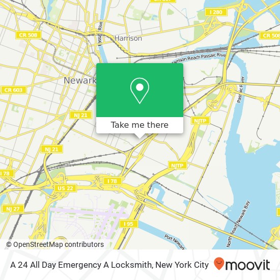 A 24 All Day Emergency A Locksmith map