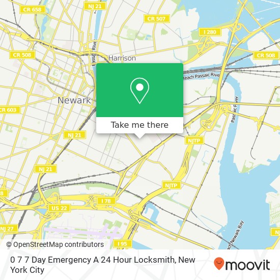 Mapa de 0 7 7 Day Emergency A 24 Hour Locksmith