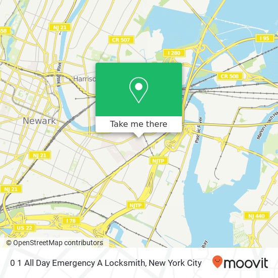 Mapa de 0 1 All Day Emergency A Locksmith