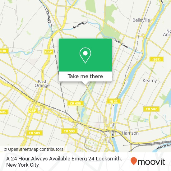 Mapa de A 24 Hour Always Available Emerg 24 Locksmith