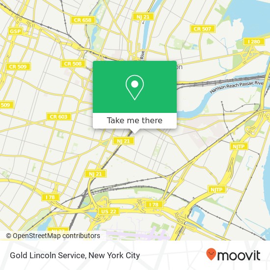 Gold Lincoln Service map