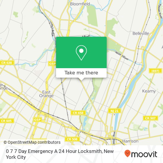 Mapa de 0 7 7 Day Emergency A 24 Hour Locksmith