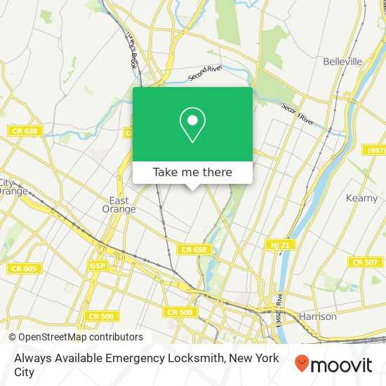 Always Available Emergency Locksmith map