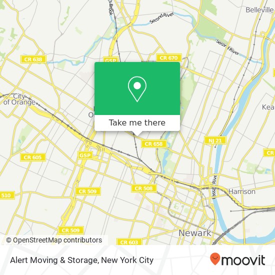 Alert Moving & Storage map