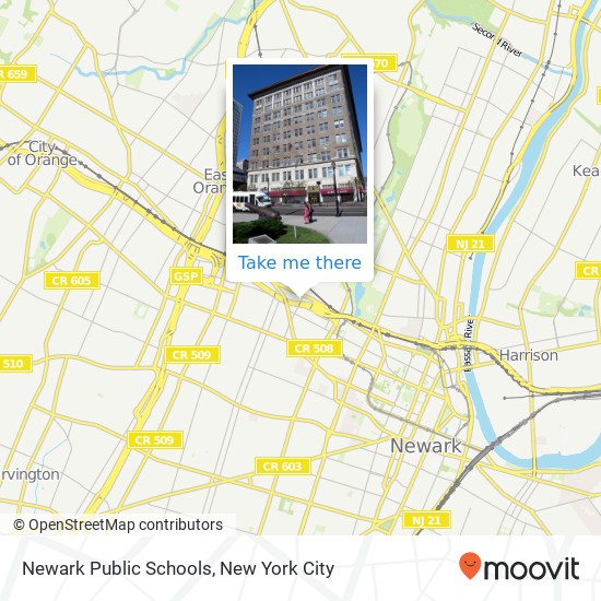 Mapa de Newark Public Schools